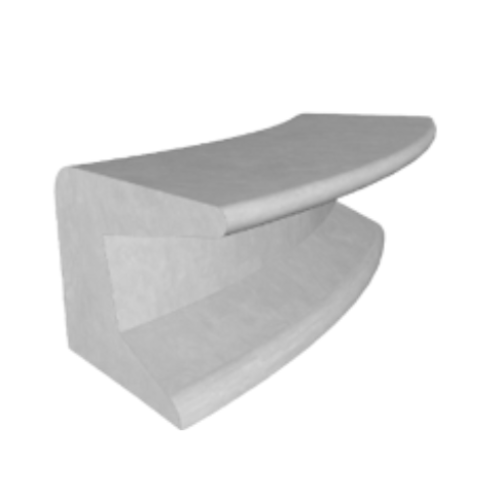 Banca Sevilla Curva Exterior Hormigón